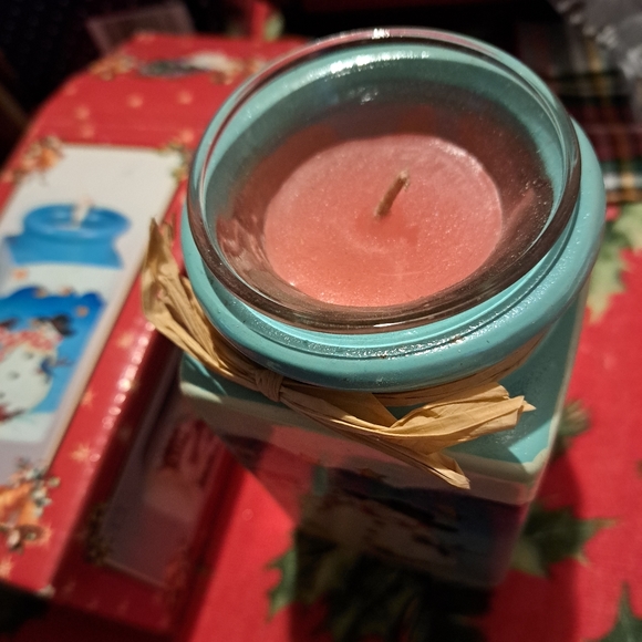 🌲Vintage Snowman jar/candleholder in original box MAYRICH CO - Picture 3 of 6